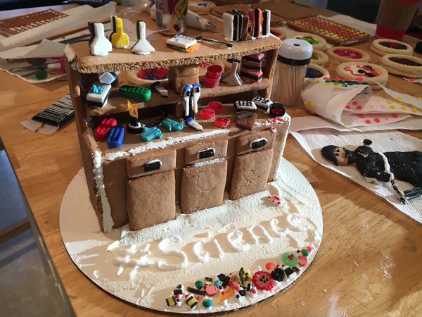 Gingerbread lab bench